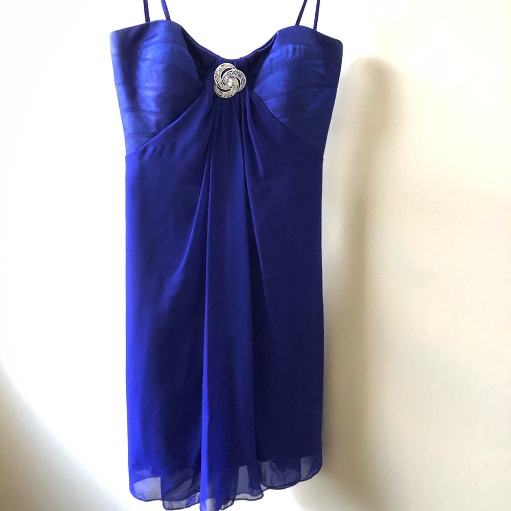 Beautiful Deep Cobalt Blue Strapless Dress